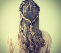 唯美心形编发发型（一）