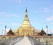 缅甸风情素描壁纸 缅甸风情素描壁纸