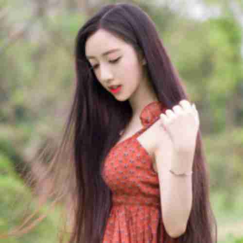 长发飘逸红裙佳人 长发飘逸红裙佳人