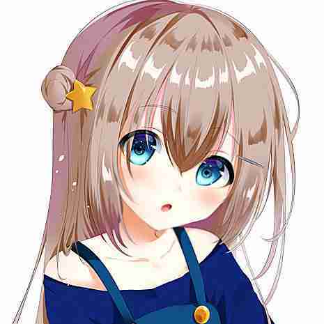 蓝色大眼萌女孩儿