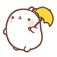 撑伞小胖兔子