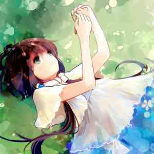 少女裙摆沾花香