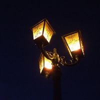 夜空中的灯光