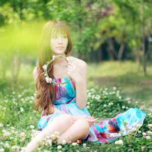 森系花裙俏佳人