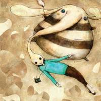 画家叶信泓插画头像 这世界太嘈杂但是很美好