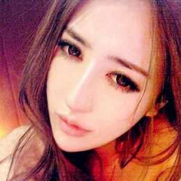 大眼90后红发唯美女生头像_心靜如水地走過你身