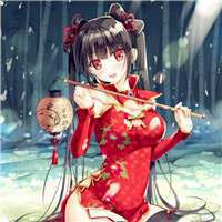 手绘动漫女生头像图片 诱惑性感旗袍好看的