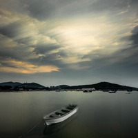 宁静的海湾风景高清头像图片