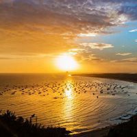 微信头像风景大海夕阳 海湾夕阳是最美丽的