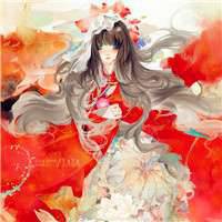 好看唯美手绘古风美女头像 长长的头发自然的散