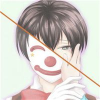 伤心哭泣的流泪小丑头像