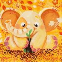 可爱小象头像卡通图片_长鼻子小象超可爱