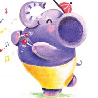 可爱小象头像卡通图片_长鼻子小象超可爱