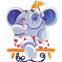 可爱小象头像卡通图片_长鼻子小象超可爱