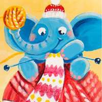 可爱小象头像卡通图片_长鼻子小象超可爱