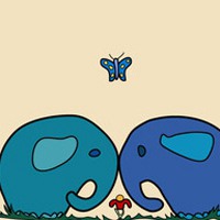 可爱小象头像卡通图片_长鼻子小象超可爱