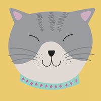 个性的微信卡通猫头像图片