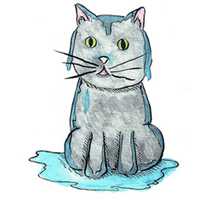 个性的微信卡通猫头像图片