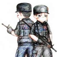 不同兵种风格的卡通军人头像图片