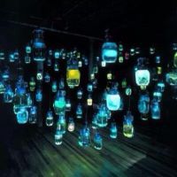 荧光瓶子头像 唯美发光的瓶子