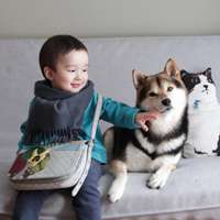 超可爱男宝宝跟萌宠头像