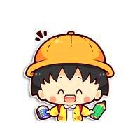 活泼好动的可爱的小丸子头像