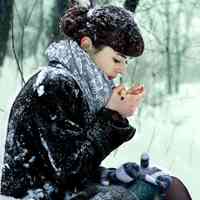 冬季女生唯美头像图片