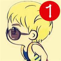 卡通微信头像右上角带有个红1