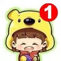 卡通微信头像右上角带有个红1