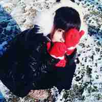 冬季女生唯美头像图片