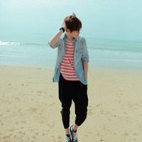 男生海边意境头像
