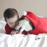 超可爱男宝宝跟萌宠头像