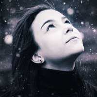 冬季女生唯美头像图片