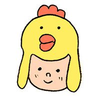 戴着动物帽子卡通儿童头像图片