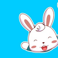 微信可爱卡通兔子头像 可爱兔子蹦蹦跳