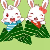 微信可爱卡通兔子头像 可爱兔子蹦蹦跳