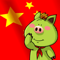 红旗飘扬的爱国动态卡通头像图片