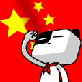 红旗飘扬的爱国动态卡通头像图片