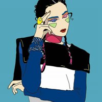 好看高清现代手绘微信女头像图片_0