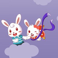 微信可爱卡通兔子头像 可爱兔子蹦蹦跳