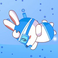 微信可爱卡通兔子头像 可爱兔子蹦蹦跳