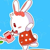 微信可爱卡通兔子头像 可爱兔子蹦蹦跳