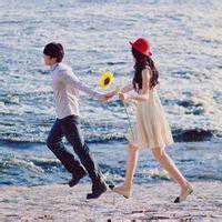 唯美海边情侣头像两人一张