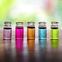 唯美彩虹色静物头像