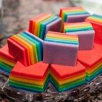 唯美彩虹色静物头像