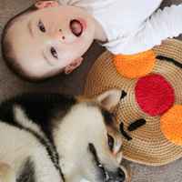 小孩和狗头像,萌宠与萌娃头像图片