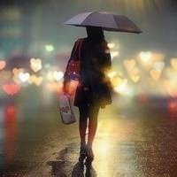 伤感的雨中打伞背影头像图片