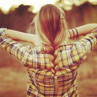 背影头像女生长头发 妳的背影我的心