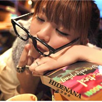 带眼镜框的女生头像