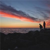 好看有意境的微信远景男生背影头像